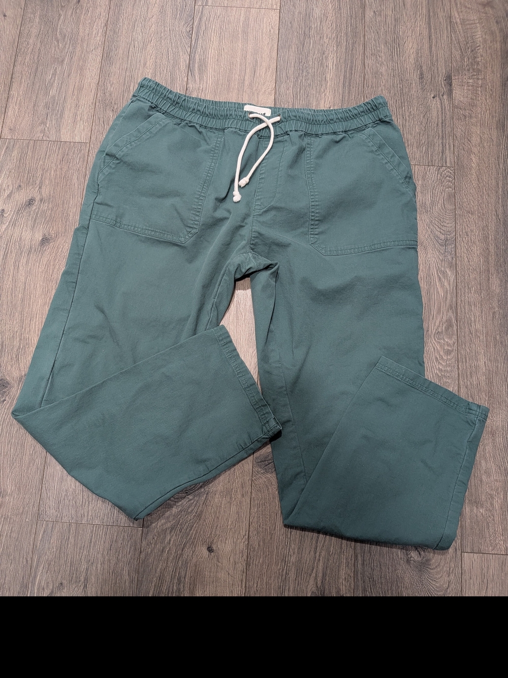 Pact Organic Cotton Women's Drawstring Cropped Pants XL Coastal Granny Relaxed